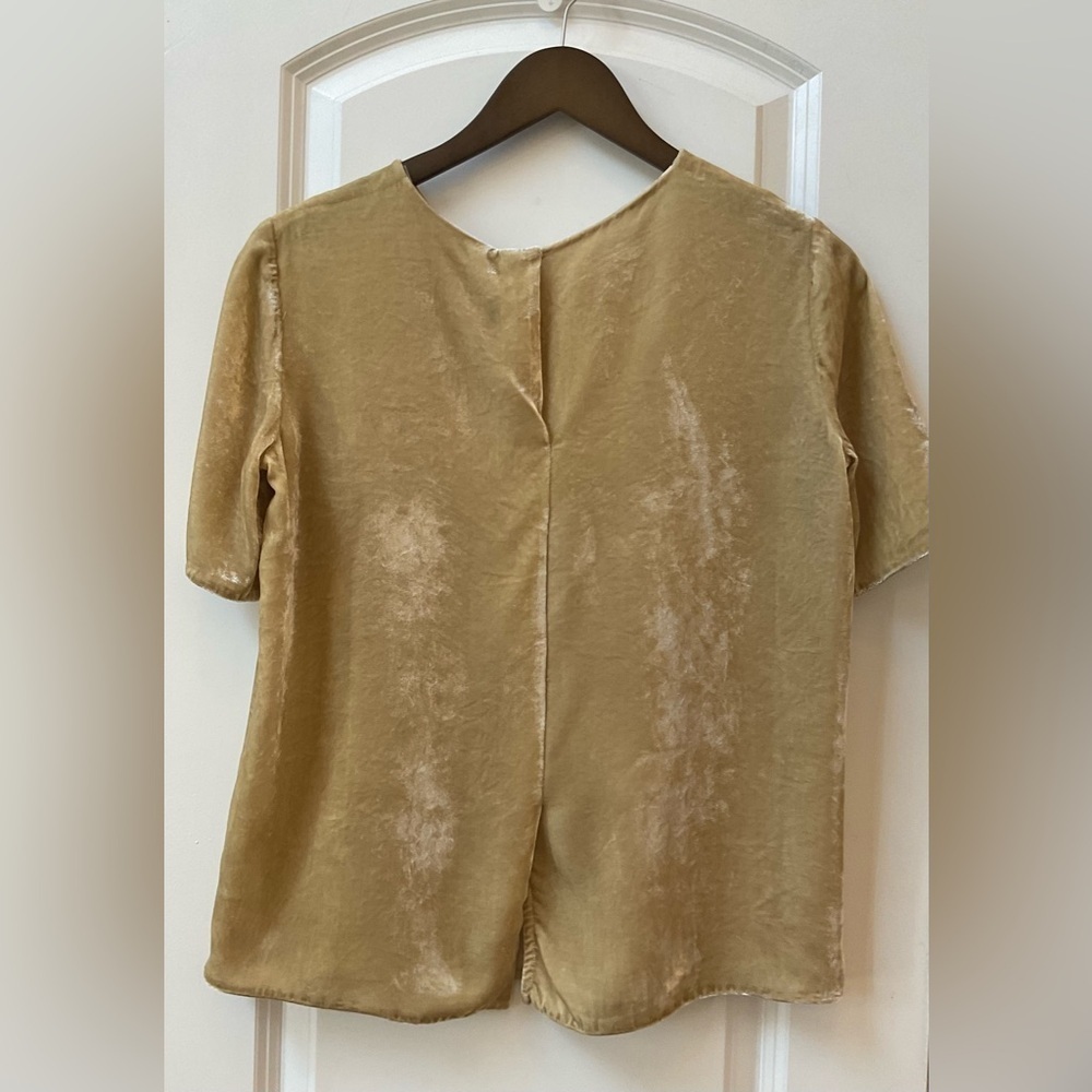 Vince Champagne/Gold Velvet Top - Picture 3 of 6